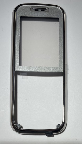 Nokia 6233 Original Frontcover Chrom Weiss