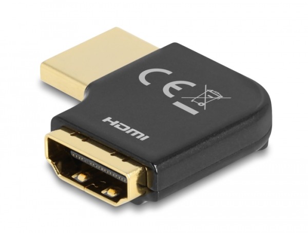 HDMI Adapter Stecker zu Buchse 90° rechts gewinkelt 8K 60 Hz Metall
