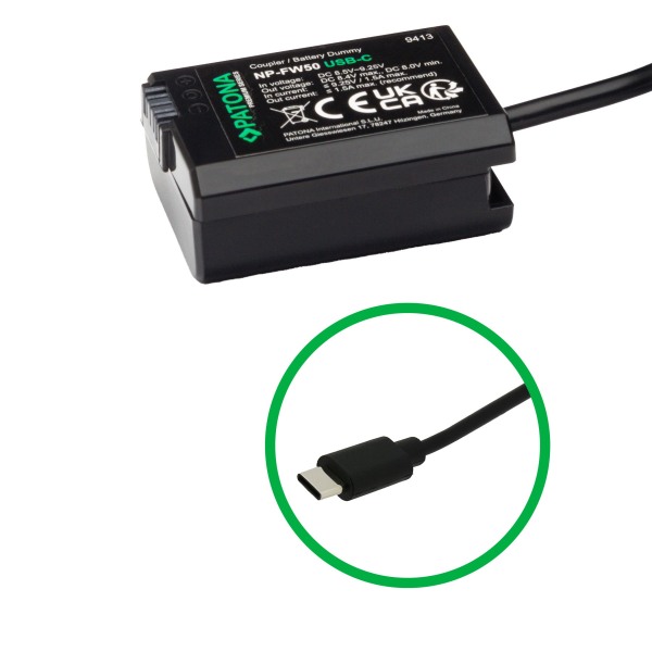 USB-C Akku-Adapter für Sony DSC-RX10 II