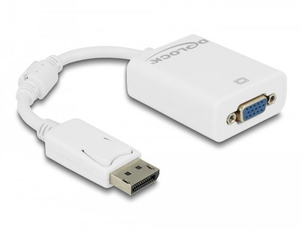 Adapter DisplayPort 1.2 Stecker > VGA Buchse weiß
