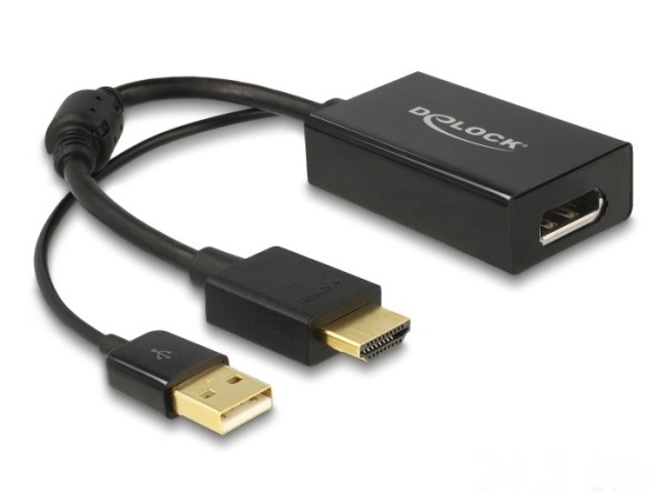 Adapter Videokonverter HDMI-A Stecker &gt; DisplayPort 1.2 Buchse schwarz