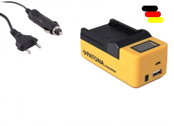 Akkuladegerät  LCD Display Micro-USB für Canon G30Hi