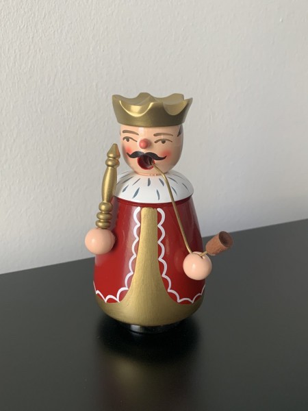Räuchermännchen König rot 12cm- Original Erzgebirge