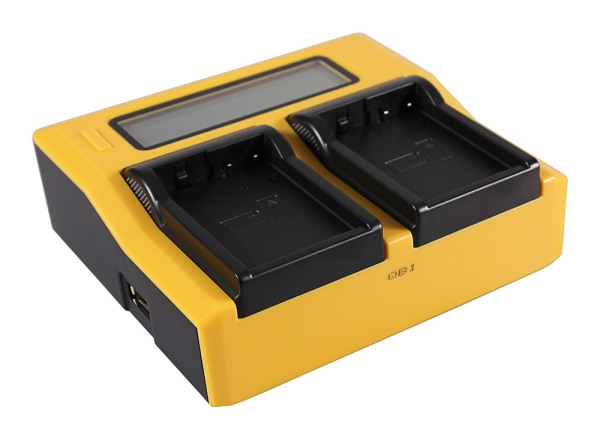 Dual Akkuladegerät LCD Display für Sony DCR-DVD92E